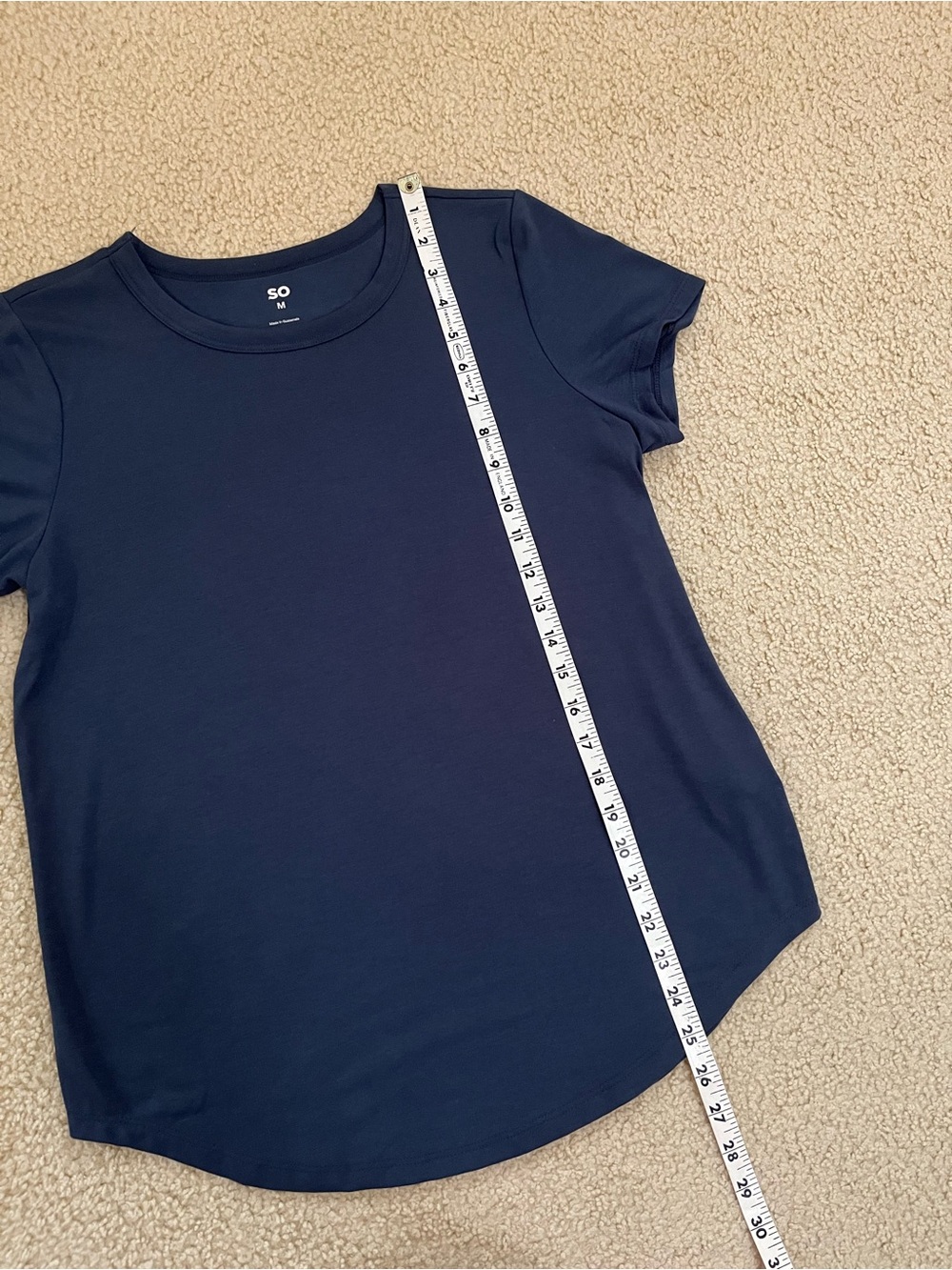 NWOT SO Short Sleeve Scoop Neck Blue Shirt - Picture 4 of 6
